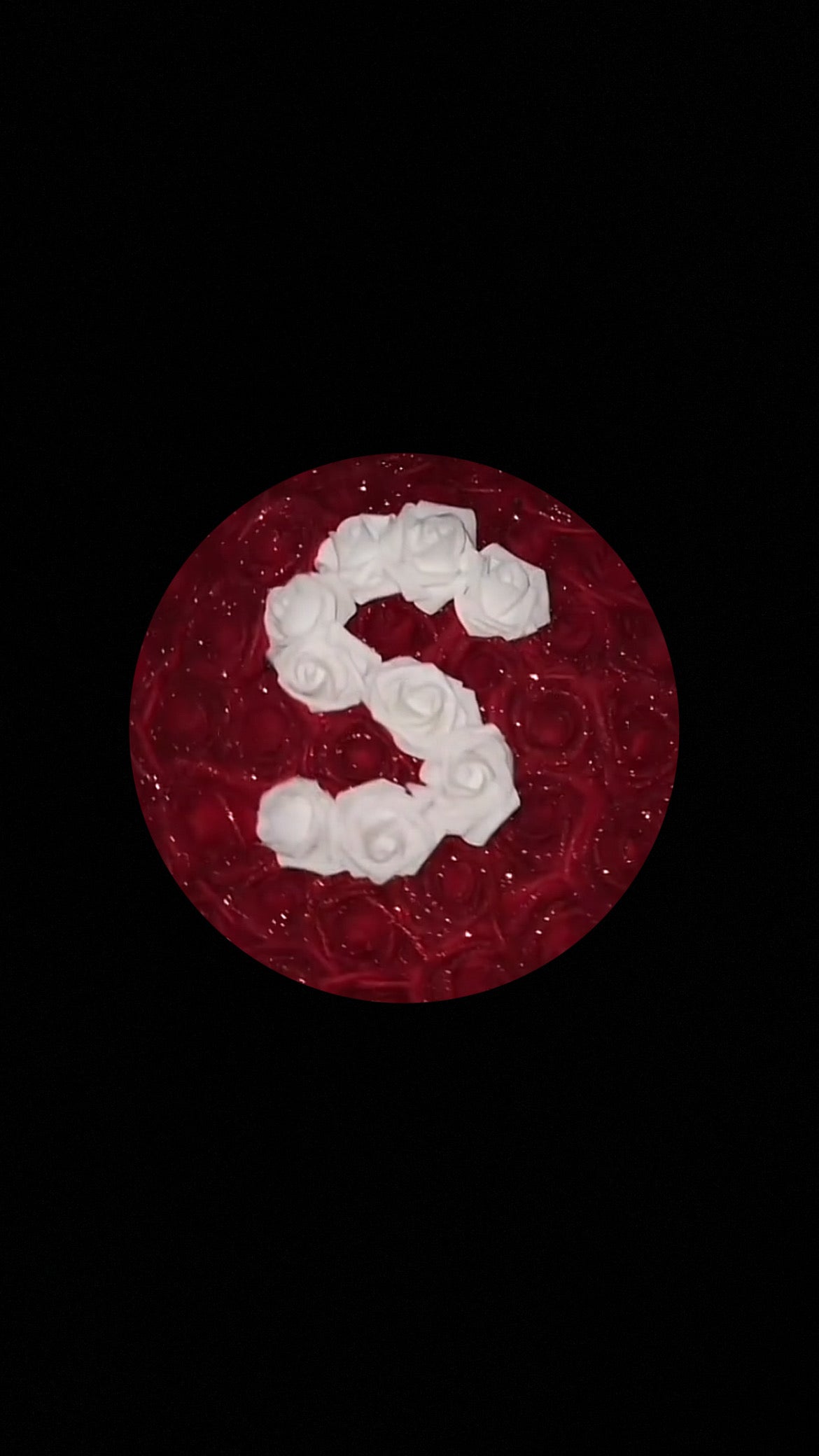 Glitter Initial bouquet